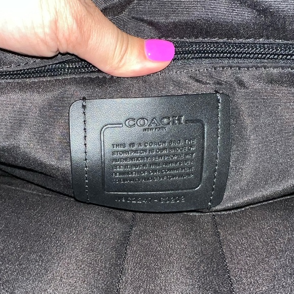 Authentic Coach Black Tote (Used twice) comes with straps. - Picture 5 of 7